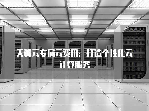 天翼云专属云费用:打造个性化云计算服务