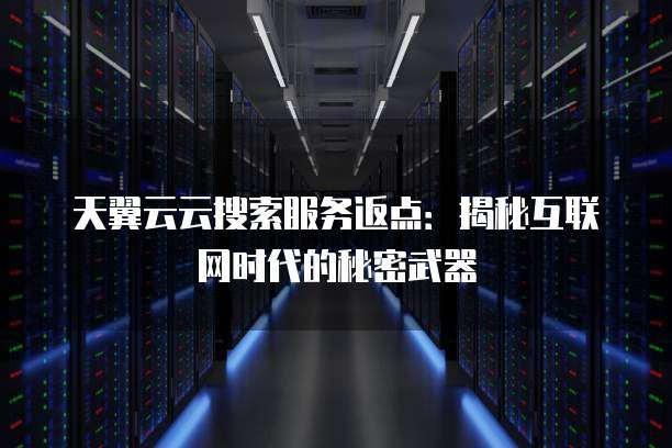 天翼云云搜索服务返点:揭秘互联网时代的秘密武器