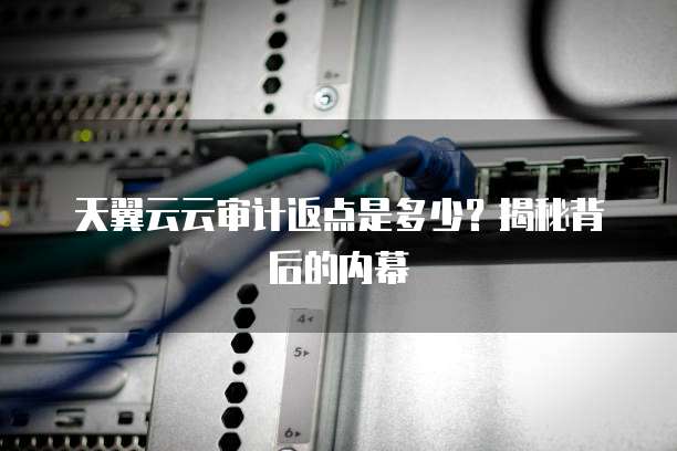 天翼云云审计返点是多少?揭秘背后的内幕