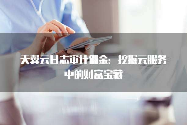 天翼云日志审计佣金：挖掘云服务中的财富宝藏