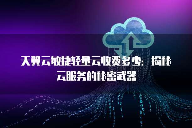 天翼云敏捷轻量云收费多少:揭秘云服务的秘密武器