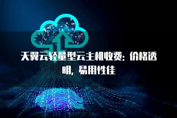 天翼云轻量型云主机收费: 价格透明, 易用性佳