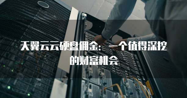 天翼云云硬盘佣金:一个值得深挖的财富机会