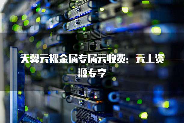 天翼云裸金属专属云收费:云上资源专享