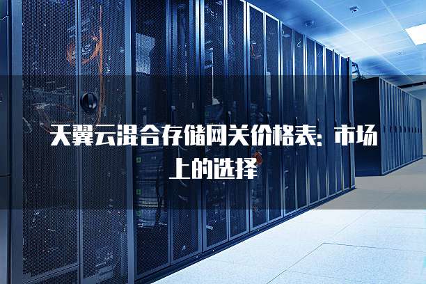 天翼云混合存储网关价格表: 市场上的选择
