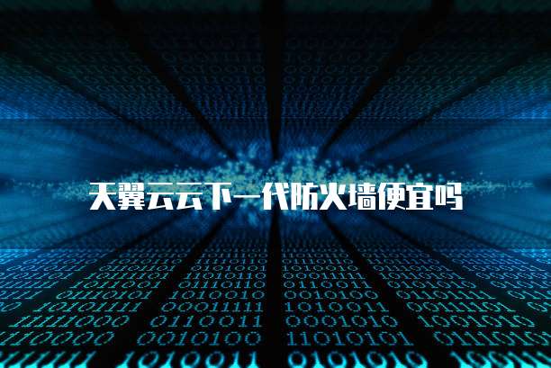 天翼云云下一代防火墙便宜吗