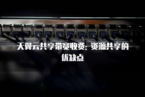 天翼云共享带宽收费: 资源共享的优缺点