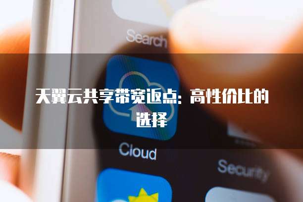 天翼云共享带宽返点: 高性价比的选择