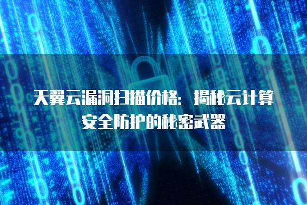 天翼云漏洞扫描价格:揭秘云计算安全防护的秘密武器