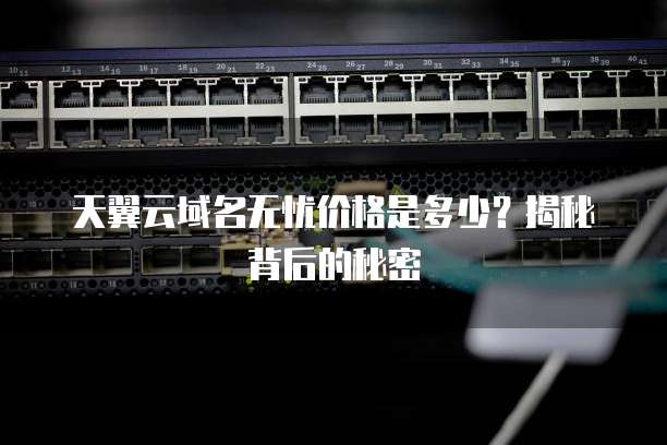 天翼云域名无忧价格是多少?揭秘背后的秘密