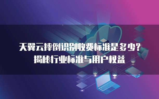 天翼云摔倒识别收费标准是多少？揭秘行业标准与用户权益