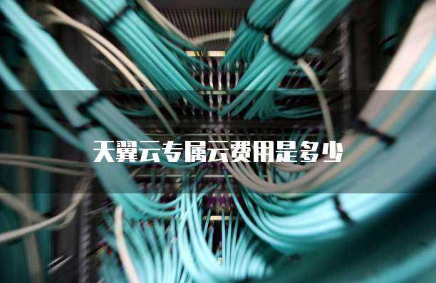 天翼云专属云费用是多少