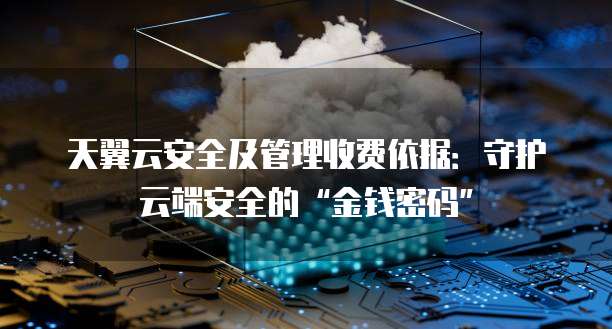天翼云安全及管理收费依据:守护云端安全的“金钱密码”