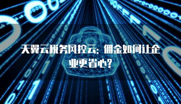 天翼云税务风控云: 佣金如何让企业更省心?