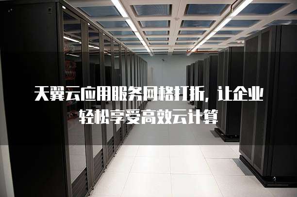 天翼云应用服务网格打折, 让企业轻松享受高效云计算