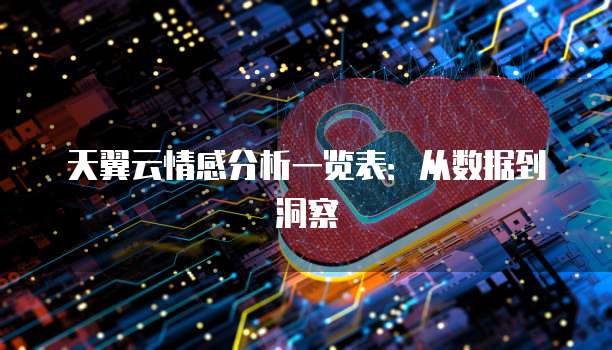 天翼云情感分析一览表:从数据到洞察