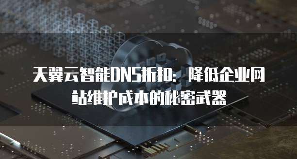天翼云智能DNS折扣:降低企业网站维护成本的秘密武器