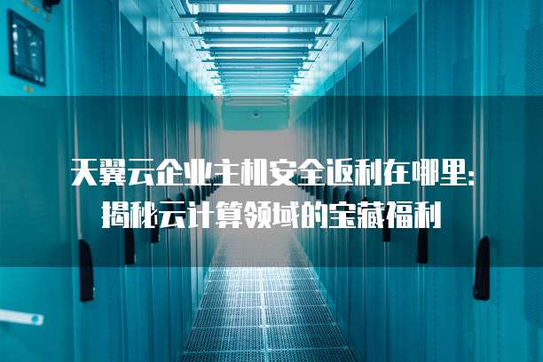 天翼云企业主机安全返利在哪里:揭秘云计算领域的宝藏福利