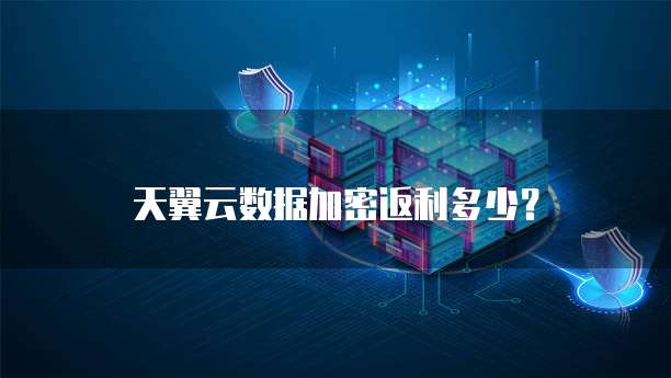 天翼云数据加密返利多少?