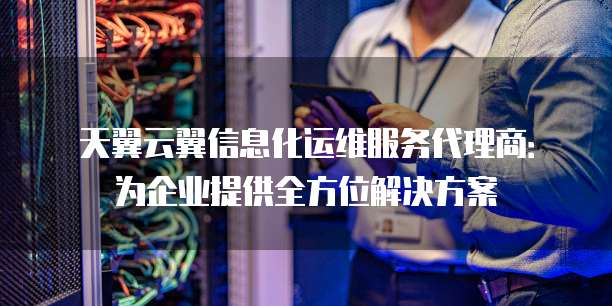 天翼云翼信息化运维服务代理商:为企业提供全方位解决方案