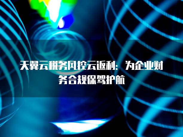 天翼云税务风控云返利:为企业财务合规保驾护航