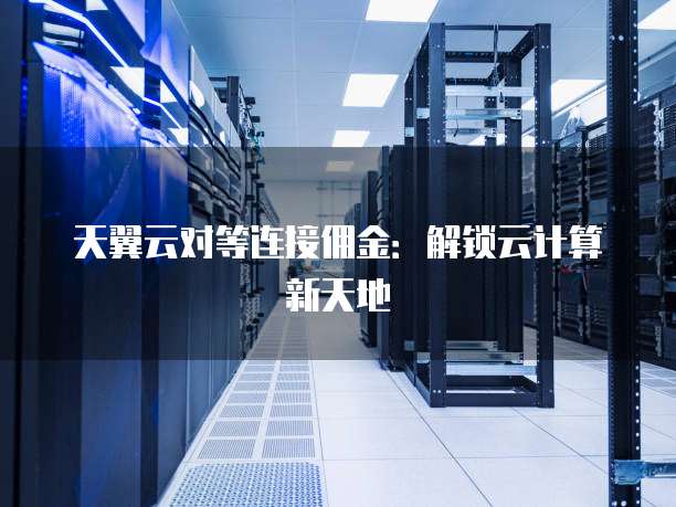 天翼云对等连接佣金:解锁云计算新天地