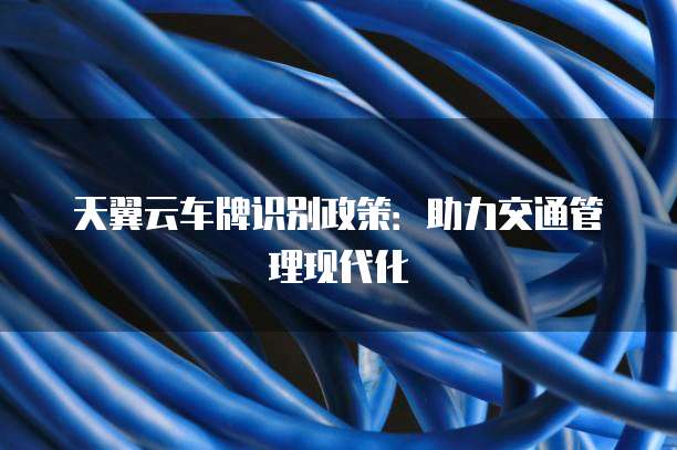 天翼云车牌识别政策:助力交通管理现代化