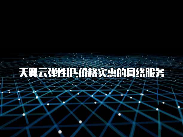 天翼云弹性IP:价格实惠的网络服务