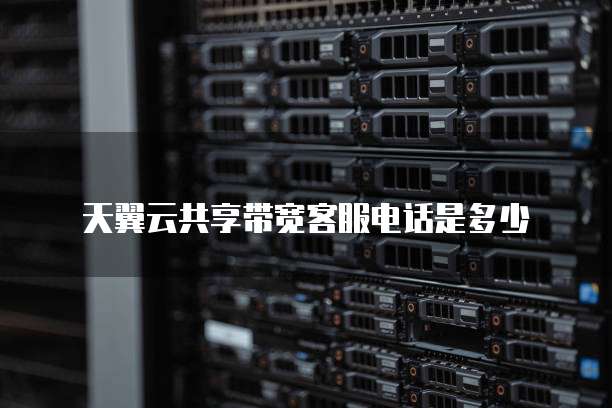 天翼云共享带宽客服电话是多少