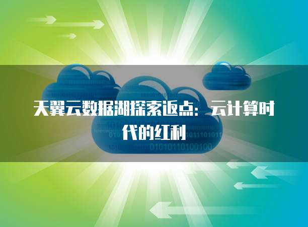 天翼云数据湖探索返点:云计算时代的红利