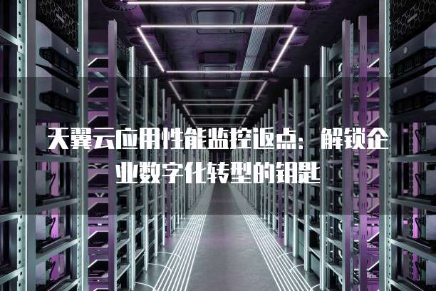 天翼云应用性能监控返点：解锁企业数字化转型的钥匙