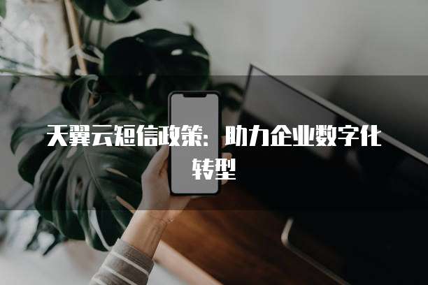 天翼云短信政策:助力企业数字化转型