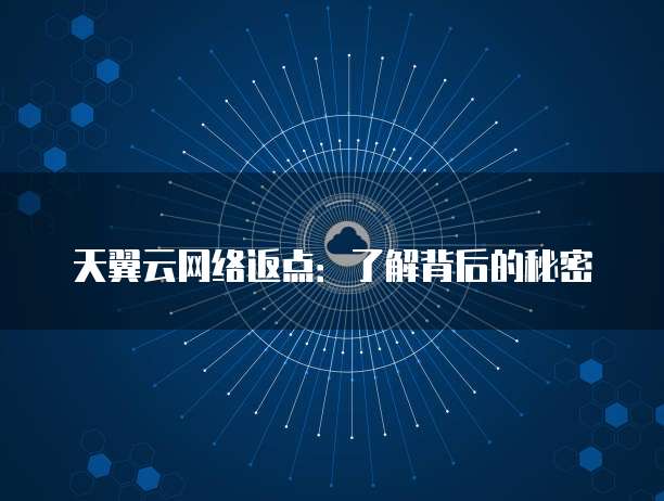 天翼云网络返点:了解背后的秘密
