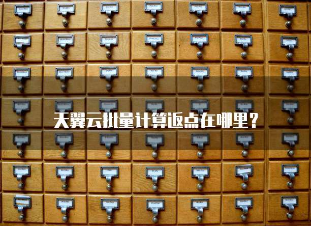 天翼云批量计算返点在哪里?