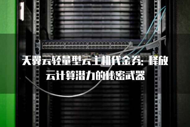 天翼云轻量型云主机代金券: 释放云计算潜力的秘密武器