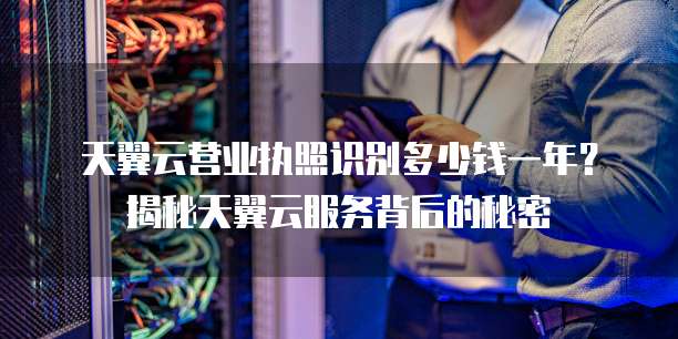 天翼云营业执照识别多少钱一年?揭秘天翼云服务背后的秘密