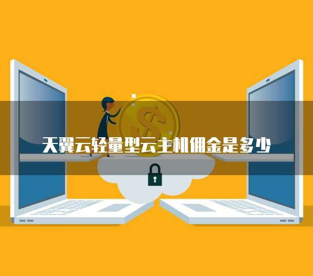 天翼云轻量型云主机佣金是多少
