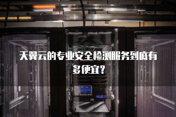 天翼云的专业安全检测服务到底有多便宜?