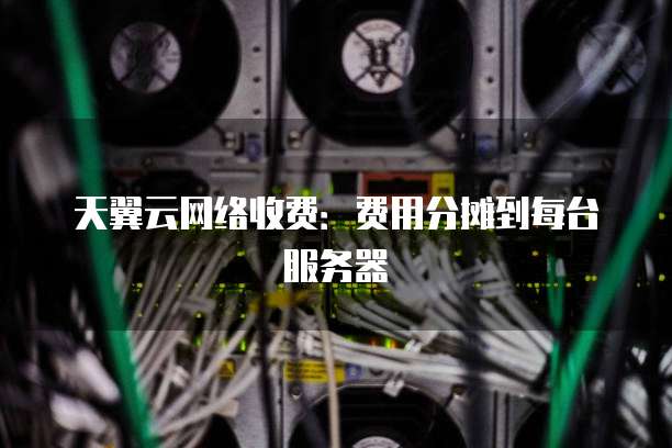 天翼云网络收费:费用分摊到每台服务器