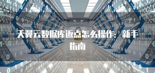 天翼云数据库返点怎么操作:新手指南