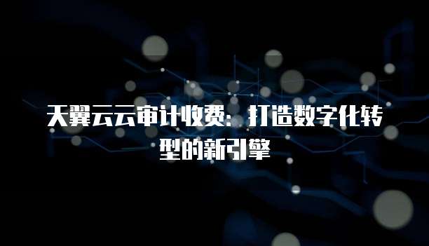 天翼云云审计收费:打造数字化转型的新引擎