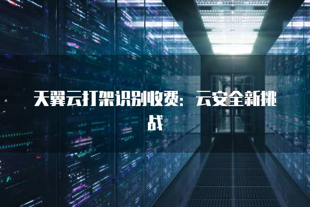 天翼云打架识别收费:云安全新挑战