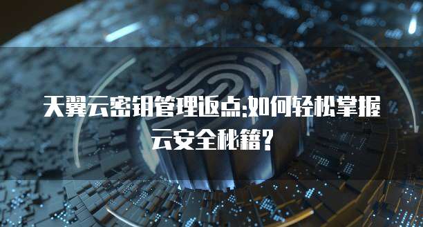 天翼云密钥管理返点:如何轻松掌握云安全秘籍?