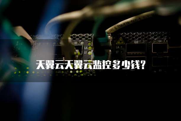 天翼云天翼云监控多少钱?