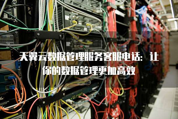 天翼云数据管理服务客服电话:让你的数据管理更加高效