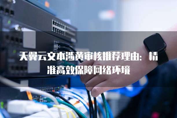 天翼云文本涉黄审核推荐理由：精准高效保障网络环境