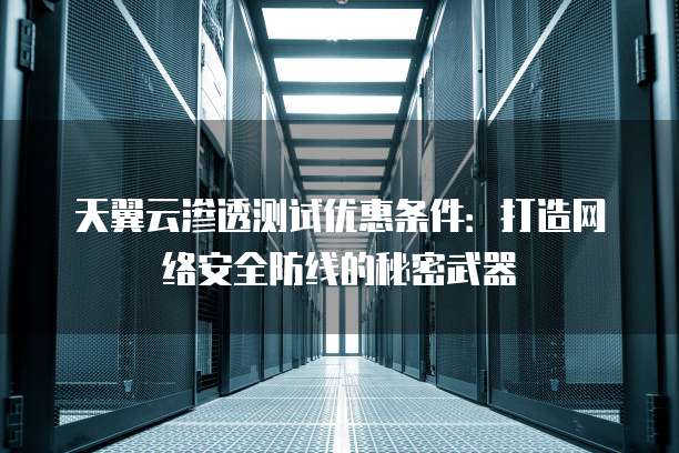 天翼云渗透测试优惠条件:打造网络安全防线的秘密武器