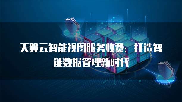 天翼云智能视图服务收费:打造智能数据管理新时代