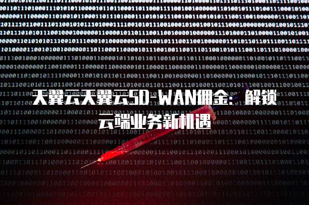 天翼云天翼云SD-WAN佣金:解锁云端业务新机遇