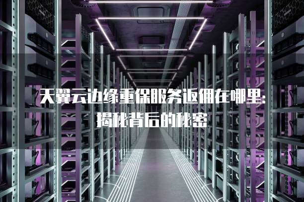 天翼云边缘重保服务返佣在哪里:揭秘背后的秘密